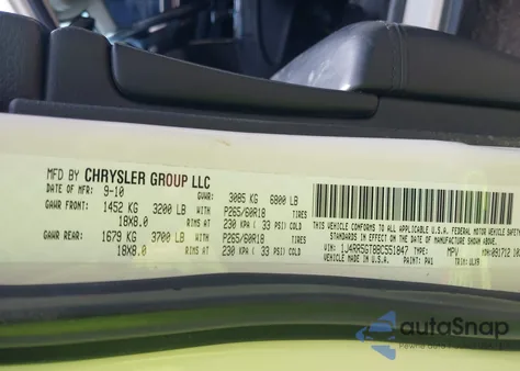 2011 Jeep Grand Cherokee Limited from USA, damaged, VIN 1J4RR5GT8BC551847